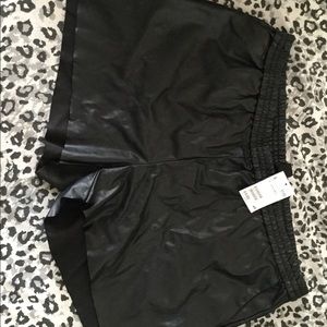 Leather shorts
